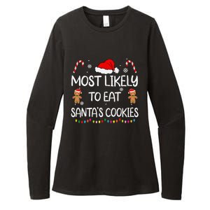 Most Likely To Eat Santas Cookies Family Christmas Matching Womens CVC Long Sleeve Shirt