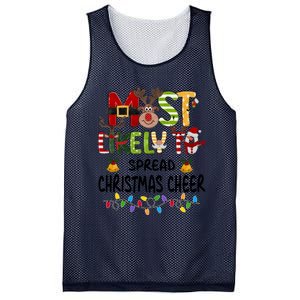 Most Likely To Spread Christmas Cheer Matching Christmas Gift Mesh Reversible Basketball Jersey Tank