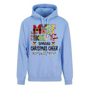 Most Likely To Spread Christmas Cheer Matching Christmas Gift Unisex Surf Hoodie