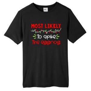 Most Likely To Great Gift Funny Matching Family Christmas Pjs Gift Tall Fusion ChromaSoft Performance T-Shirt