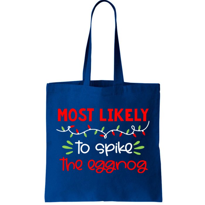 Most Likely To Great Gift Funny Matching Family Christmas Pjs Gift Tote Bag