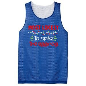 Most Likely To Great Gift Funny Matching Family Christmas Pjs Gift Mesh Reversible Basketball Jersey Tank