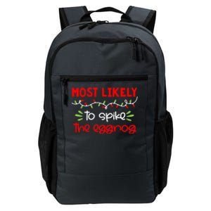 Most Likely To Great Gift Funny Matching Family Christmas Pjs Gift Daily Commute Backpack