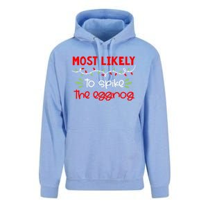 Most Likely To Great Gift Funny Matching Family Christmas Pjs Gift Unisex Surf Hoodie