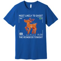 Most Likely To Shoot The Reindeer Tonight Xmas Photography Gift Premium T-Shirt