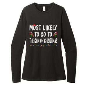 Most Likely To Go To The Gym On Christmas Family Xmas Funny Womens CVC Long Sleeve Shirt