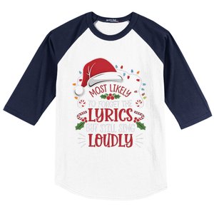 Most Likely To Forget Lyrics But Still Sing Loudly Funny Baseball Sleeve Shirt