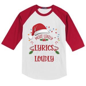 Most Likely To Forget Lyrics But Still Sing Loudly Funny Kids Colorblock Raglan Jersey