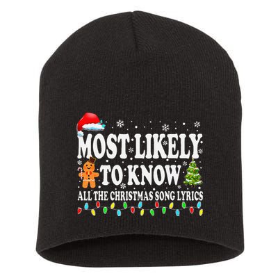 Most Likely To Christmas Know All The Christmas Song Lyrics Short Acrylic Beanie