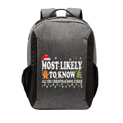 Most Likely To Christmas Know All The Christmas Song Lyrics Vector Backpack