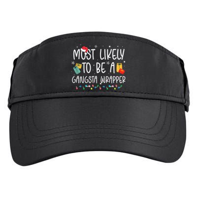 Most Likely To Be A Gangster Wrapper Christmas Adult Drive Performance Visor