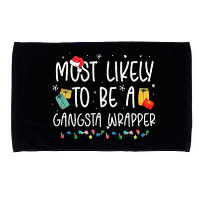 Most Likely To Be A Gangster Wrapper Christmas Microfiber Hand Towel