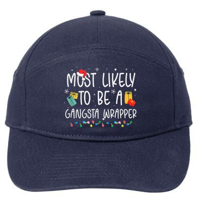 Most Likely To Be A Gangster Wrapper Christmas 7-Panel Snapback Hat