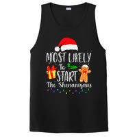 Most Likely To Start The Shenanigans Funny Family Christmas PosiCharge Competitor Tank