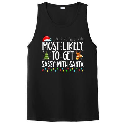 Most Likely To Get Sassy With Santa Funny Family Christmas PosiCharge Competitor Tank