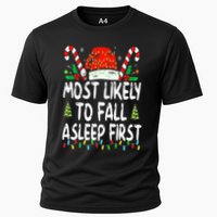 Most Likely To Fall Asleep First Funny Xmas Family Performance Shirt