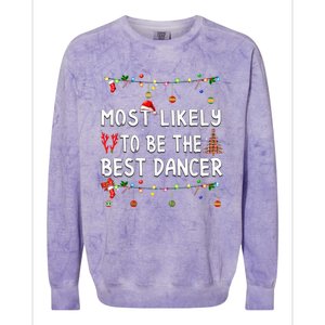 Most Likely To Christmas Shirt Funny Matching Family Pajamas Colorblast Crewneck Sweatshirt