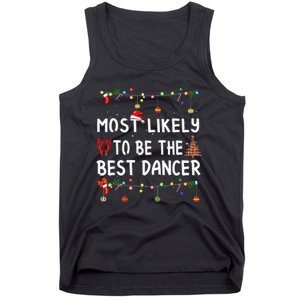 Most Likely To Christmas Shirt Funny Matching Family Pajamas Tank Top