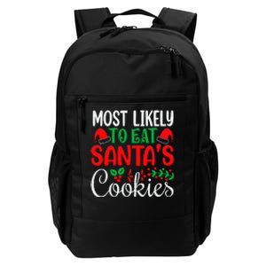 Most Likely To Eat Santa's Cookies Christmas Family Matching Daily Commute Backpack