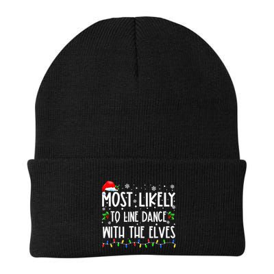Most Likely To Line Dance With Elves Christmas Dancing Elf Beanie
