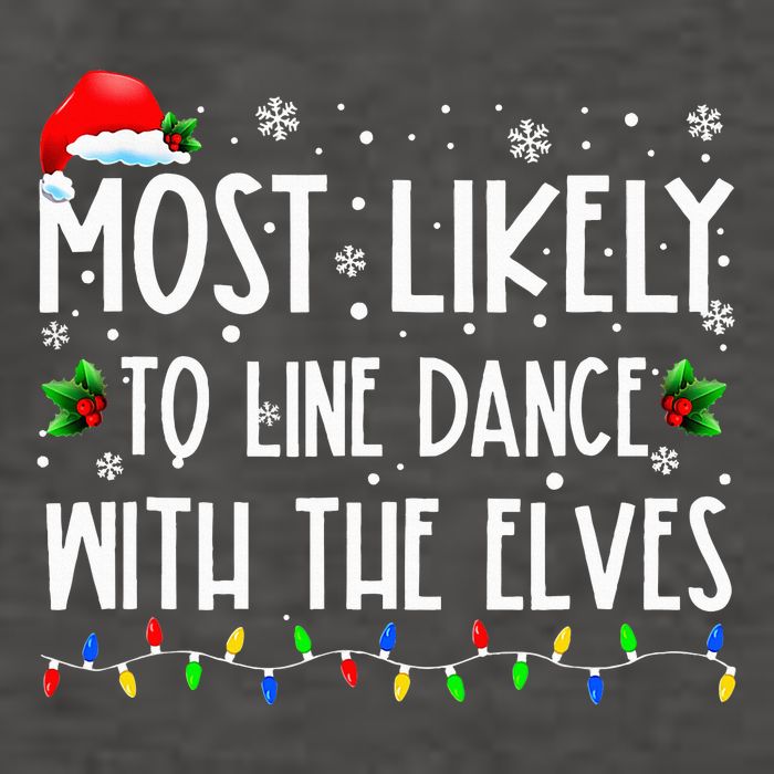 Most Likely To Line Dance With Elves Christmas Dancing Elf Vector Backpack