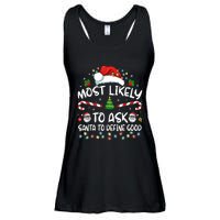 Most Likely To Ask Santa To Define Good Family Christmas Ladies Essential Flowy Tank