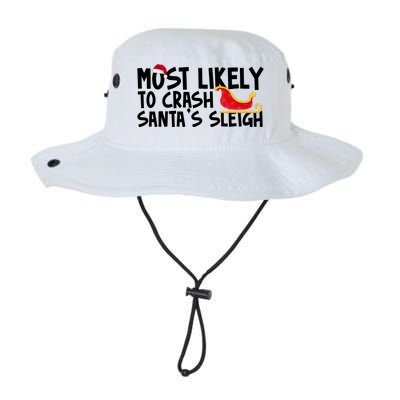 Most Likely To Crash Santas Sleigh Funny Christmas Legacy Cool Fit Booney Bucket Hat