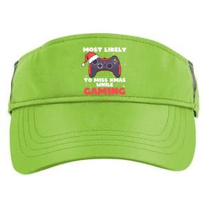 Most Likely To Miss Christmas While Gaming Xmas Family Cool Gift Adult Drive Performance Visor