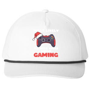 Most Likely To Miss Christmas While Gaming Xmas Family Cool Gift Snapback Five-Panel Rope Hat