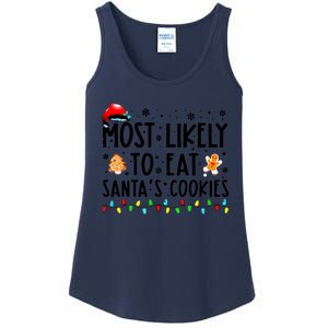 Most Likely To Eat Santas Cookies Family Christmas Matching Ladies Essential Tank