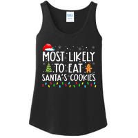 Most Likely To Eat SantaS Cookies Funny Christmas Ladies Essential Tank