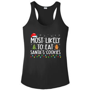 Most Likely To Eat SantaS Cookies Funny Christmas Ladies PosiCharge Competitor Racerback Tank