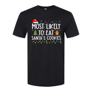 Most Likely To Eat SantaS Cookies Funny Christmas Softstyle CVC T-Shirt