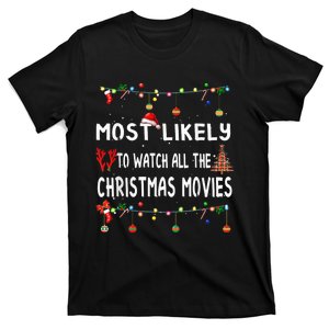 Most Likely To Christmas Shirt Funny Matching Family Pajamas T-Shirt