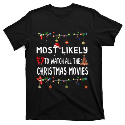 Most Likely To Christmas Shirt Funny Matching Family Pajamas T-Shirt