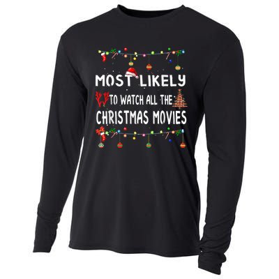 Most Likely To Christmas Shirt Funny Matching Family Pajamas Cooling Performance Long Sleeve Crew