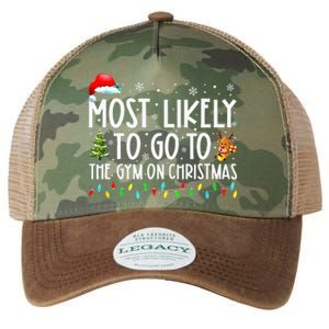 Most Likely To Go To The Gym On Christmas Family Pajamas Legacy Tie Dye Trucker Hat