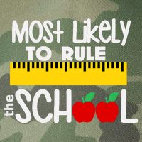 MOST LIKELY TO RULE THE SCHOOL RULER & APPLE Legacy Tie Dye Trucker Hat