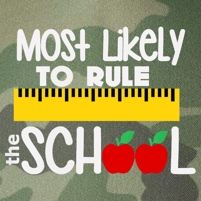 MOST LIKELY TO RULE THE SCHOOL RULER & APPLE Legacy Tie Dye Trucker Hat