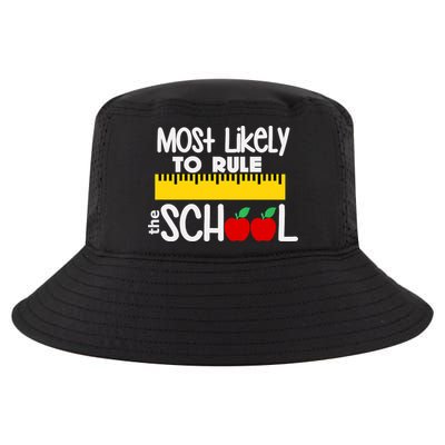 MOST LIKELY TO RULE THE SCHOOL RULER & APPLE Cool Comfort Performance Bucket Hat