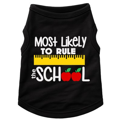 MOST LIKELY TO RULE THE SCHOOL RULER & APPLE Doggie Tank