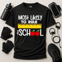 MOST LIKELY TO RULE THE SCHOOL RULER & APPLE Performance Shirt