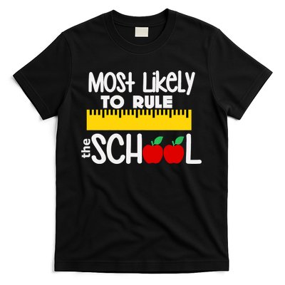 MOST LIKELY TO RULE THE SCHOOL RULER & APPLE T-Shirt