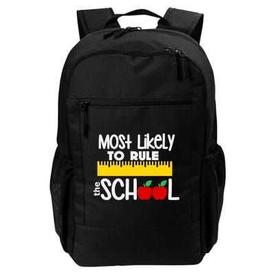 MOST LIKELY TO RULE THE SCHOOL RULER & APPLE Backpack