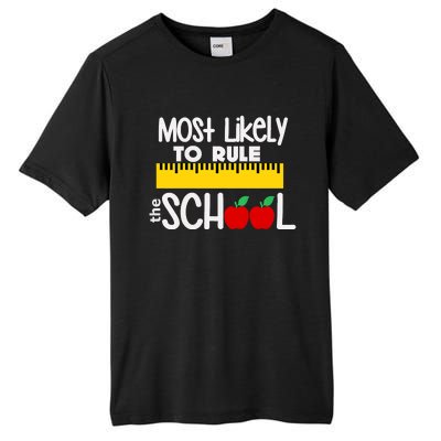 MOST LIKELY TO RULE THE SCHOOL RULER & APPLE Tall Fusion ChromaSoft Performance T-Shirt