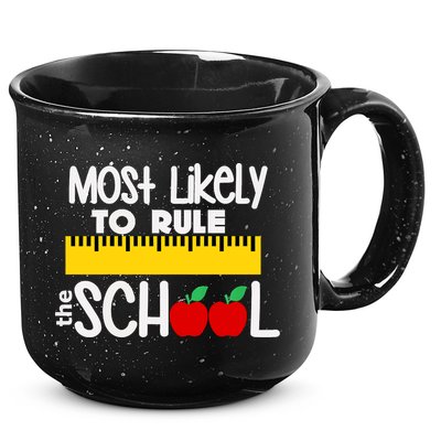 MOST LIKELY TO RULE THE SCHOOL RULER & APPLE 15oz Campfire Ceramic Mug