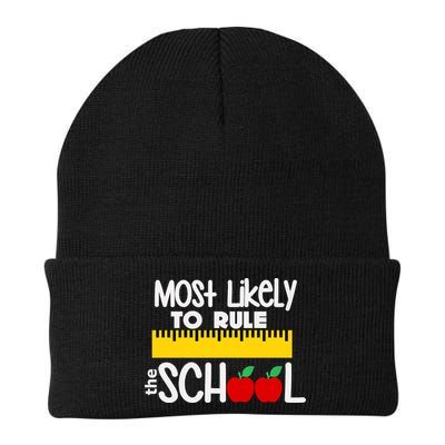 MOST LIKELY TO RULE THE SCHOOL RULER & APPLE Beanie