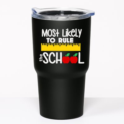 MOST LIKELY TO RULE THE SCHOOL RULER & APPLE Tumbler