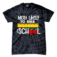 MOST LIKELY TO RULE THE SCHOOL RULER & APPLE Tie-Dye T-Shirt