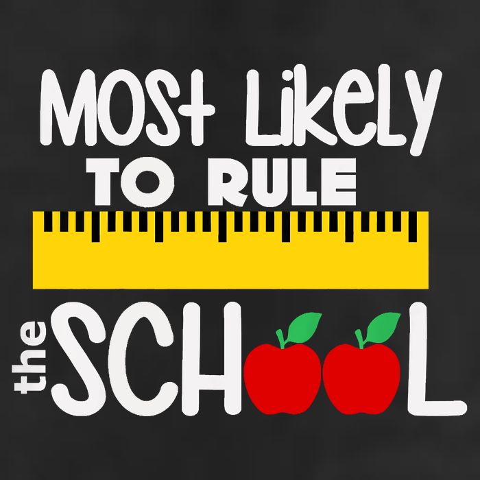 MOST LIKELY TO RULE THE SCHOOL RULER & APPLE Hat